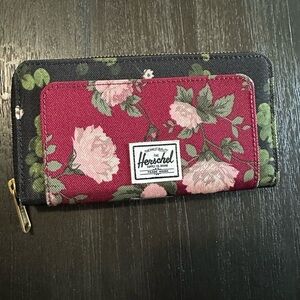Herschel Supply Company Floral Wallet - Burgundy and Black
